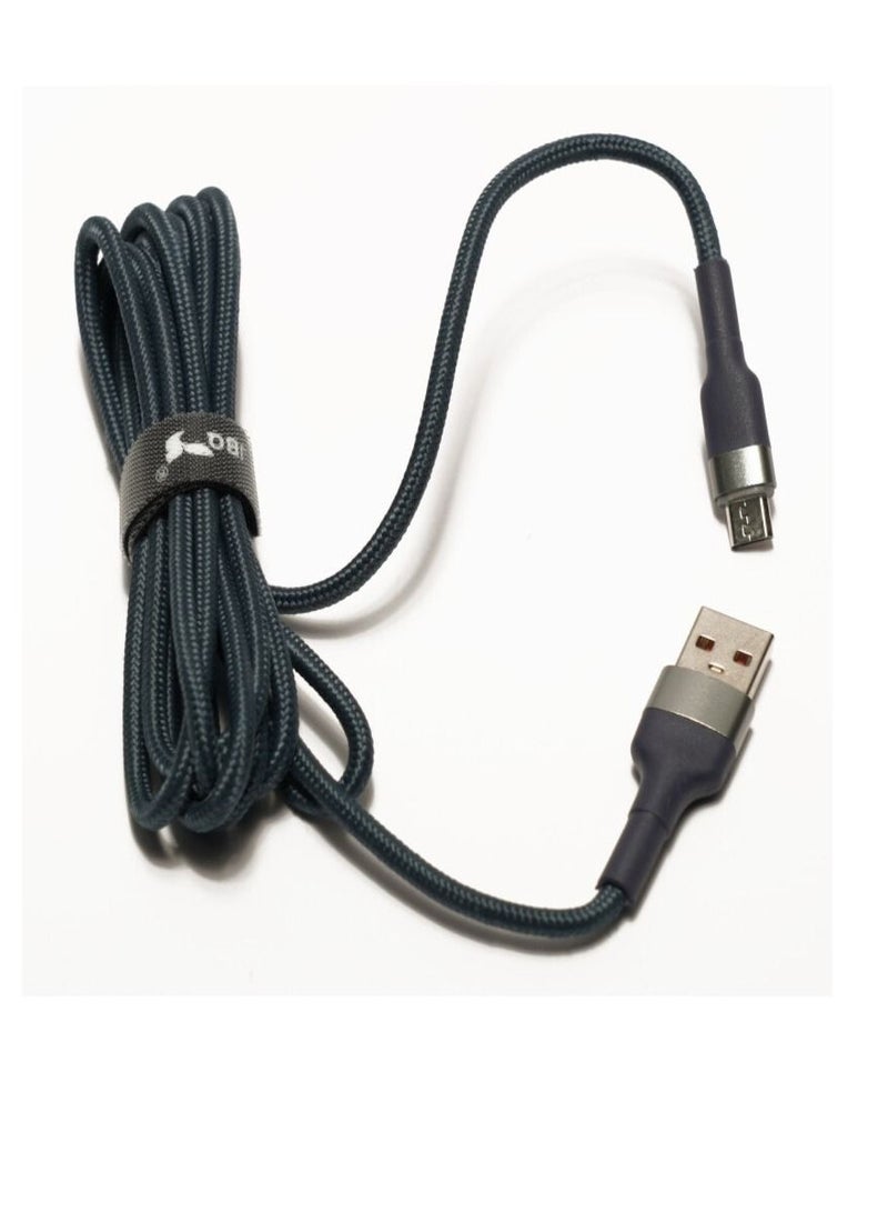 JBQ USB Power Data Cable High Speed 3.0A for Quick Charge Micro USB for Android Mobile/Tablet, 2Mtr CA-2M - Image 2