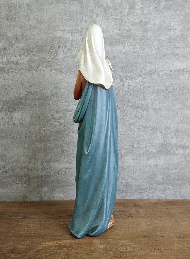 BC BUILDCLASSIC BC Catholic Kitchen Madonna Statue, 13.4" H Blessed Virgin Mary Figure, Devoution Catholic Home Décor, Religious Gift for Mom, Handpainted by Buildclassic - Image 3