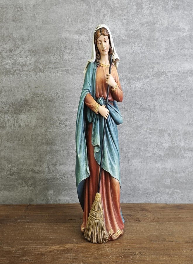 BC BUILDCLASSIC BC Catholic Kitchen Madonna Statue, 13.4" H Blessed Virgin Mary Figure, Devoution Catholic Home Décor, Religious Gift for Mom, Handpainted by Buildclassic - Image 2
