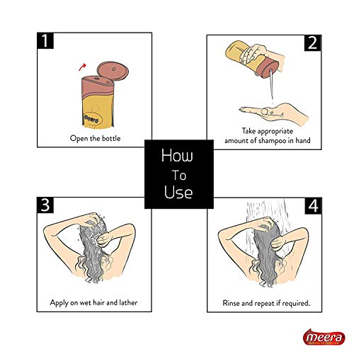 Meera Hairfall Care Shampoo with Shikakai & Badam (For Strong & Healthy Hair) - Image 4