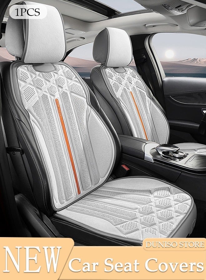 DUNISO 1PCS Car Seat Cover for Cars - Soft & Breathable Front Premium Covers with Non-Slip Protector Universal Fits Most Automotive, Vans, SUVs, Trucks - Image 1