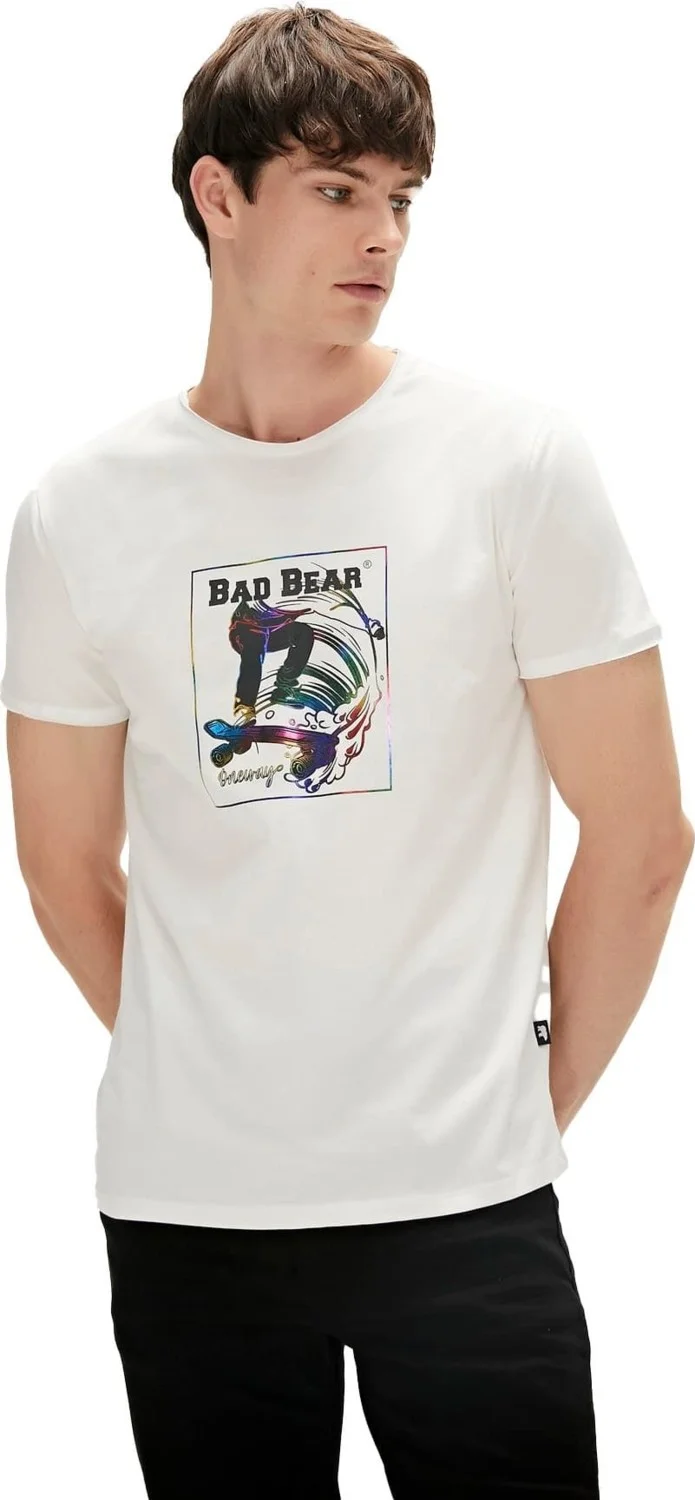 Bad Bear Oneway Men's Printed T-Shirt - 23.01.07.037 White S - White