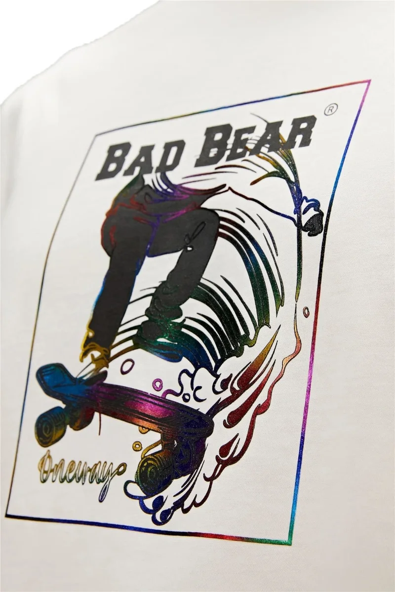 Bad Bear Oneway Men's Printed T-Shirt - 23.01.07.037 White S - White