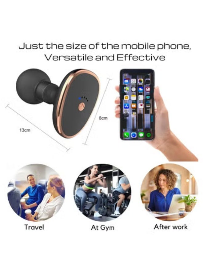 Mini Massage Gun, Powerful Fascial Gun Portable Deep Tissue Percussion Muscle Back Head Massager for Pain Relief, High-Intensity Vibration Rechargeable Small Massage Gun - Image 5