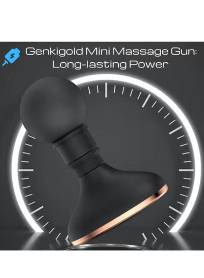 Mini Massage Gun, Powerful Fascial Gun Portable Deep Tissue Percussion Muscle Back Head Massager for Pain Relief, High-Intensity Vibration Rechargeable Small Massage Gun - Image 4