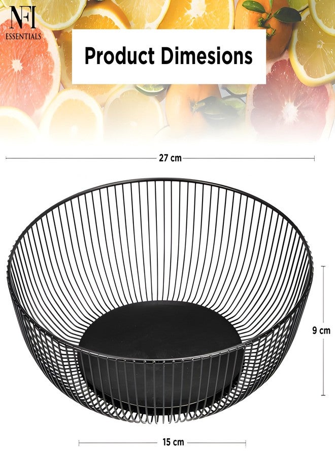 NFI essentials Fruit & Vegetable Basket, Multipurpose Metal Wire Basket, Fruits & Vegetables Storage Bowl for Home, Kitchen & Dining Table, Decorative Potato Onion Stand - Image 4
