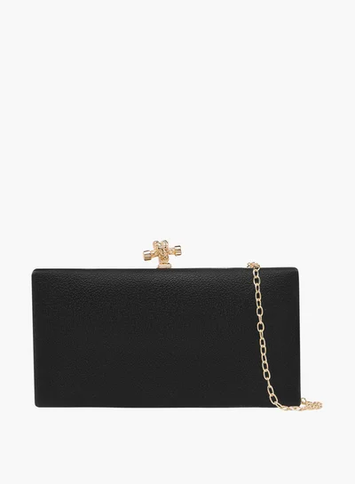 Flora Bella By Shoexpress Solid Clutch with Chain Strap