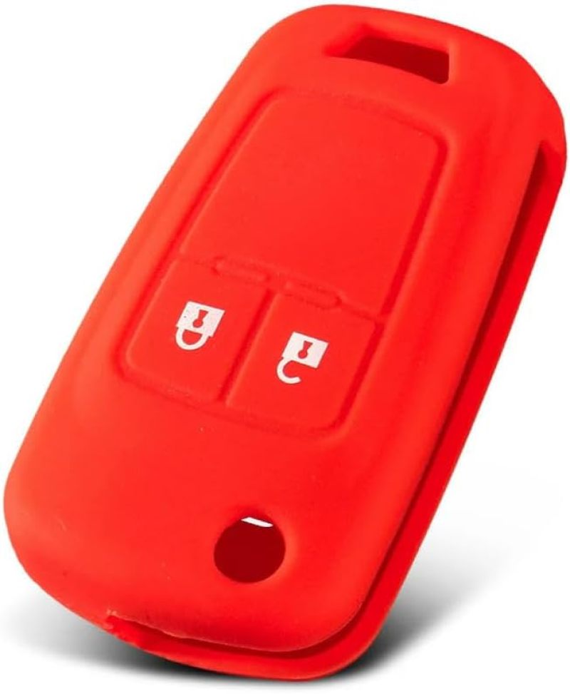 Car Key Cover: Red Silicone - Durable Key Fob Protector for Chevrolet Vehicle Owners - Image 5