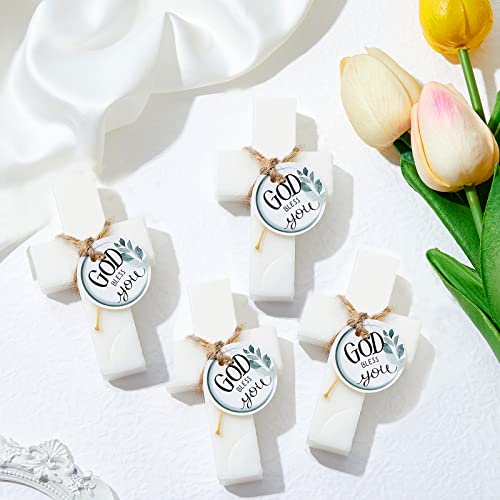Otuuz 24 Pcs Baptism Favors for Guests Cross Soap, Baby Shower Soap Favors Scented Soaps First Communion Gifts for Guests Party Wedding Birthday Gift Bridal - Image 5