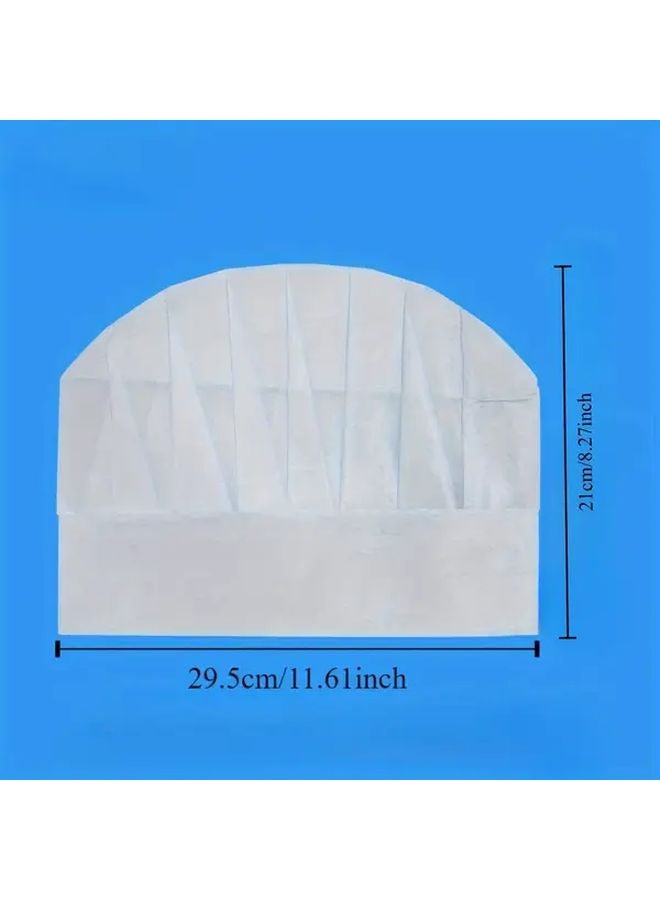 15 قطعة من قبعات الطاهي القابلة للتصرف غير المنسوجة والخفيفة وقبعات المطبخ - Image 4