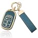 Aoocar TPU Key Fob Cover with Leather Keychain Compatible with Honda Accord Civic HRV CRV Pilot Sport SI EX EXL Touring 2022 2023 2024 2025 2026 45 Button Blue - Image 2