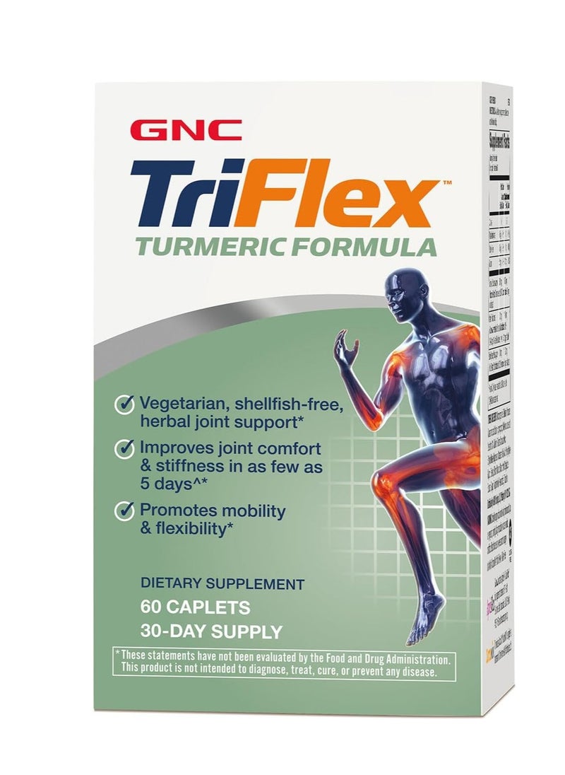GNC Triflex Turmeric Formula Nutritional Supplement 60 Capsules  - Image 1