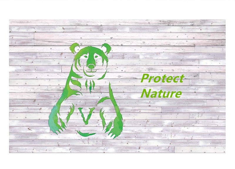 OBUY Lion Deer Tiger Wolf Whale Horse Animal Stencils for Painting on Wood, Fabric, Walls, Airbrush + More | Reusable Mylar Template (Bear) - Image 3