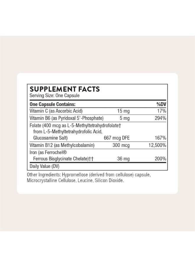 Thorne Ferrasorb - Bioavailable Iron with Essential Nutrients - 60 Capsules Dietary Supplement - Image 2