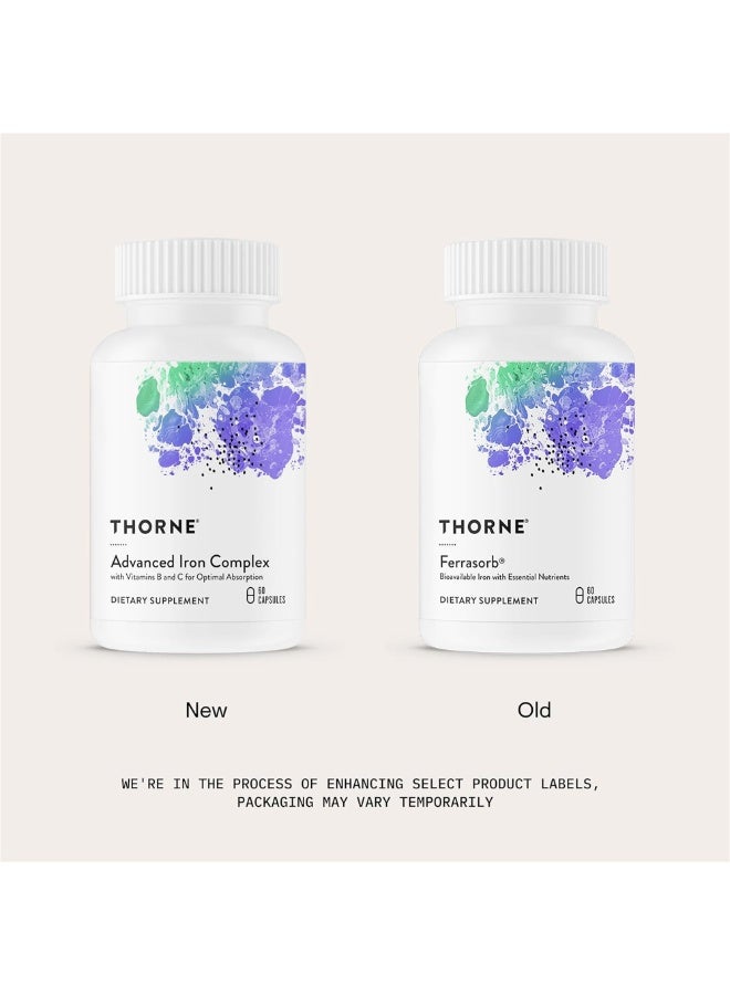 Thorne Ferrasorb - Bioavailable Iron with Essential Nutrients - 60 Capsules Dietary Supplement - Image 3