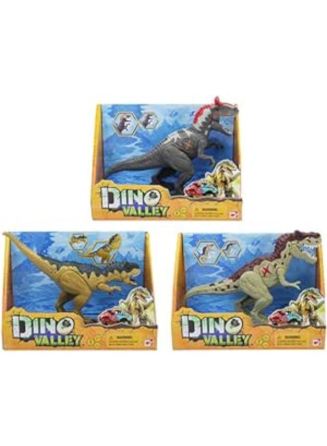 ديناصور وادي الديناصورات ذو الأزرار المتعددة والمفصلات المتحركة، مزود بإضاءة LED وصوت قوي، قطعة واحدة - ألعاب GTG