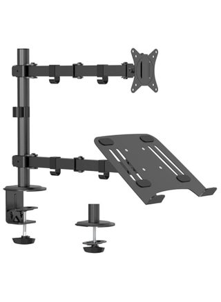 Laptop Monitor Mount Stand- Height Adjustable Desk Mount with Clamp and Grommet Mounting Base for 1 monitor 15 -33” and 1 laptop 13 -17”, VESA 75/100 Max Load 9KG - pzsku/ZA19A1257C8860ECF2550Z/45/_/1732716624/74fc66f8-e3b3-40e4-a132-c7142cdadf9a