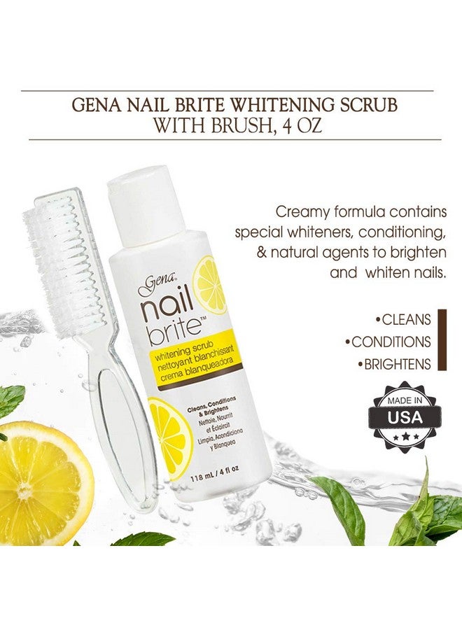 جينا مقشر تبييض الأظافر جينا نيل برايت مع فرشاة، ينظف ويرطب ويمنح الأظافر لمعانًا، 4 أونصة - Image 2