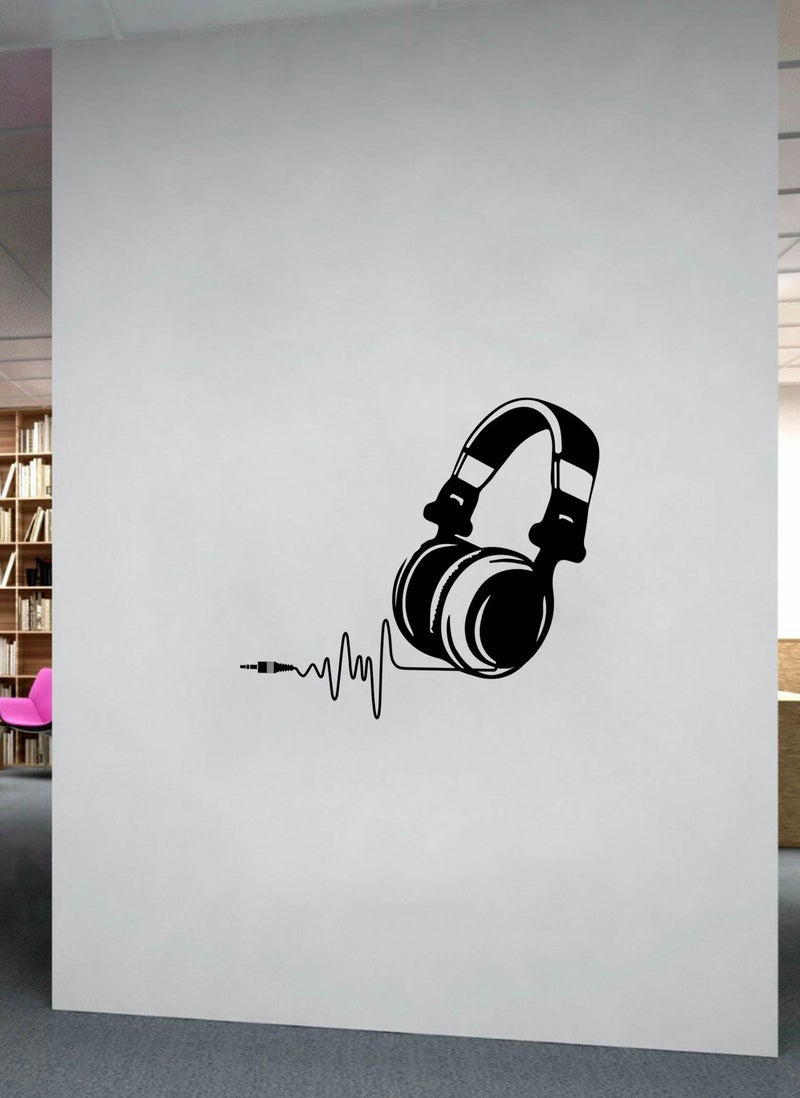 Spoil Your Wall Headphone with Audio Jack Cable Wall Decal - Wall Arts Home Décor - Wall Sticker, 60x50 cm by Spoil Your Wall - Image 2