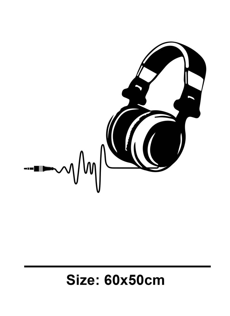 Spoil Your Wall Headphone with Audio Jack Cable Wall Decal - Wall Arts Home Décor - Wall Sticker, 60x50 cm by Spoil Your Wall - Image 3