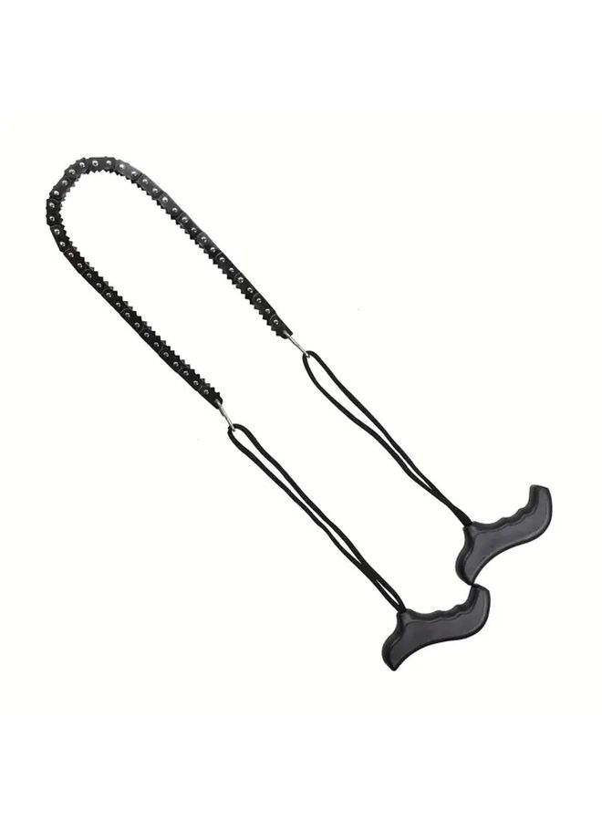 Black Handle Bracelet Survival Pocket Chainsaw For Camping Hiking - Image 4