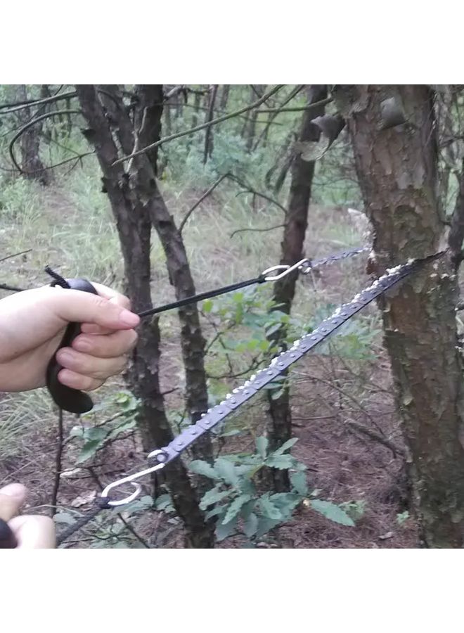 Black Handle Bracelet Survival Pocket Chainsaw For Camping Hiking - Image 5