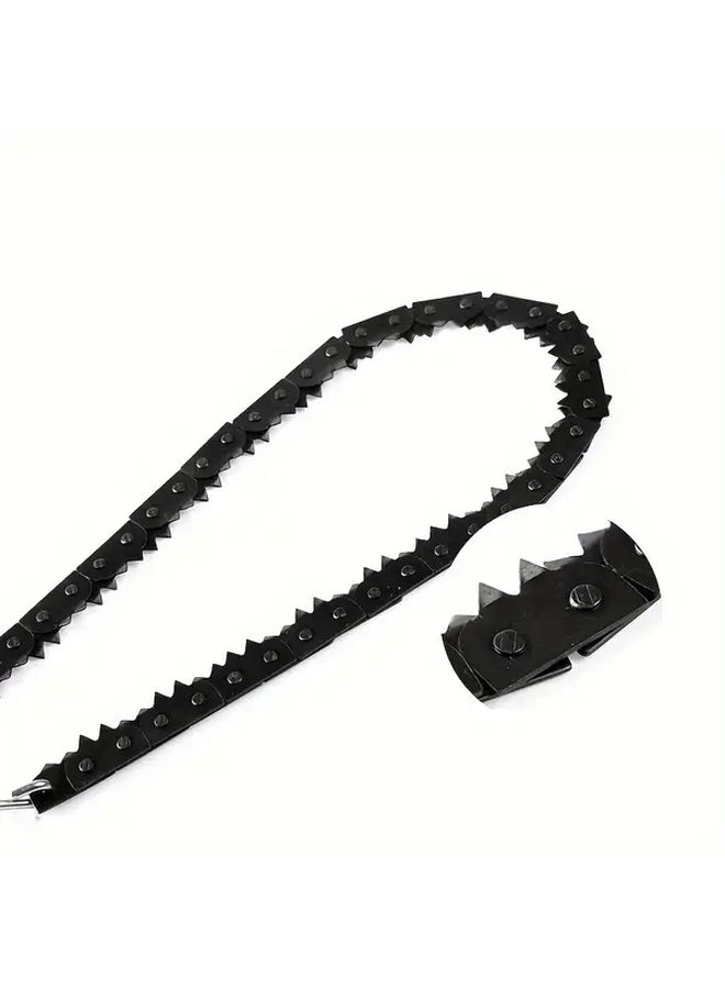 Black Handle Bracelet Survival Pocket Chainsaw For Camping Hiking - Image 2