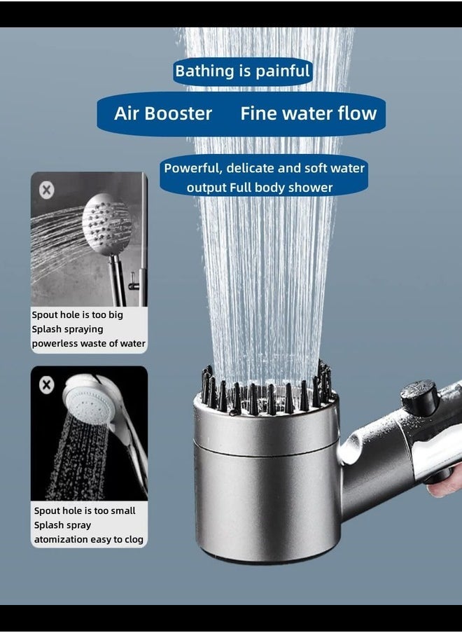 Generic High Pressure Handheld Shower head with filters-3 Spray Mode & Detachable Spray Gun Mode,with Scalp Massager Shampoo Brush,for Dry Hair & Skin high pressure shower heads.  - Image 5