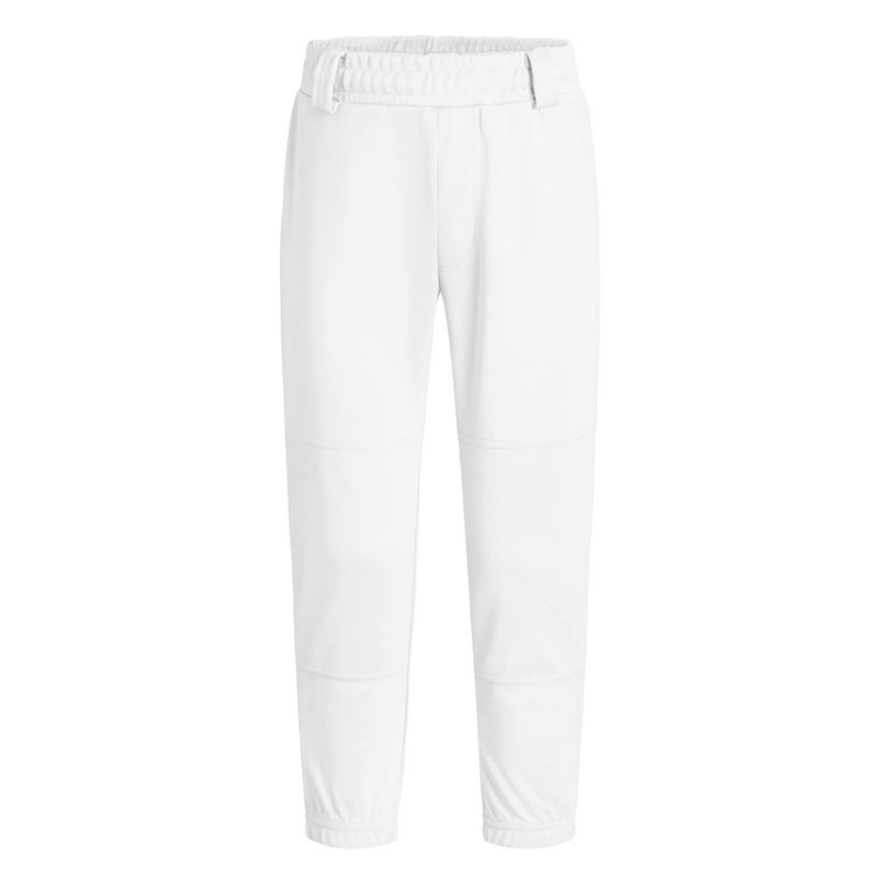 QBK 2T/3T/4T/5T Toddler Baseball Pants Youth Softball Pants Kids Tee Ball Pants for Boy Girl Whiteï¼ˆWhite 4Tï¼‰ - Image 1