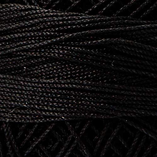 LIZBETH Handy Hands Lizbeth Egyptian Cotton Crochet Thread, Tatting Thread, and Knitting Thread Lace Size 10 (25 Grams 122 Yards) – HH10604, Black - Image 2
