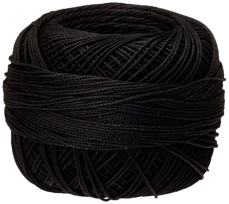 LIZBETH Handy Hands Lizbeth Egyptian Cotton Crochet Thread, Tatting Thread, and Knitting Thread Lace Size 10 (25 Grams 122 Yards) – HH10604, Black - Image 5