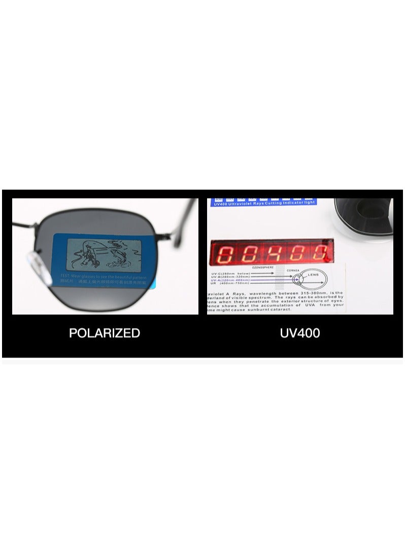 نظارات شمسية معدنية عتيقة بإطار كبير للرجال والنساء للبيع بالجملة - Image 4