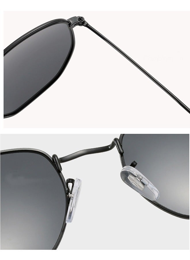 نظارات شمسية معدنية عتيقة بإطار كبير للرجال والنساء للبيع بالجملة - Image 5