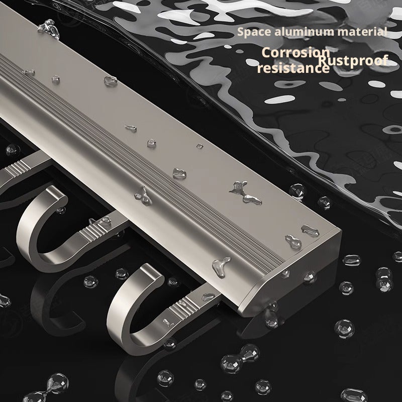 Kitchen Hook Rack, No Drill Wall Mount, Aluminum Alloy, Multifunctional Storage Hooks - Image 4