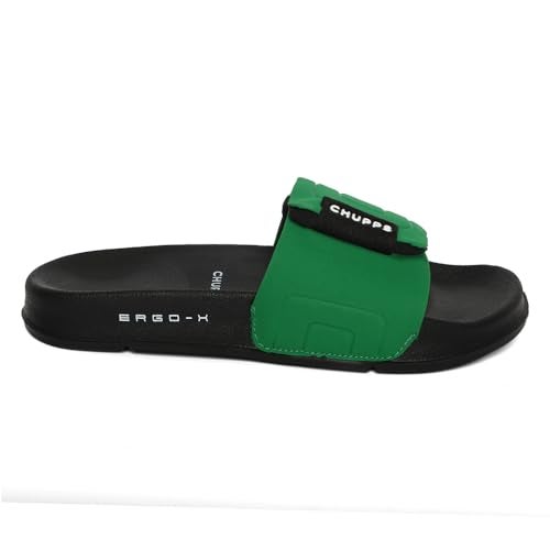 CHUPPS Quilt Bloom Green & Black Drift Orthopedic Slippers | Soft Footpharma Footbed | Breathable Ventilation Holes | Lightweight Flip Flops | Anti-Skid Chappals for Everyday For Womens - Image 4