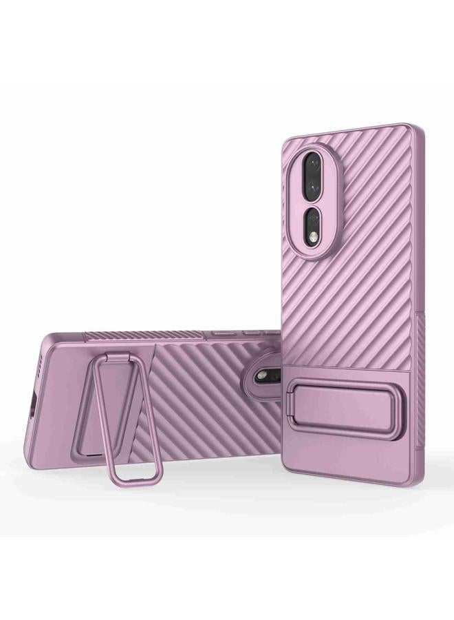 جرين تايجر جراب لهاتف Honor 80 5G مصنوع من مادة TPU ذات ملمس مموج مع غشاء عدسة - Image 1