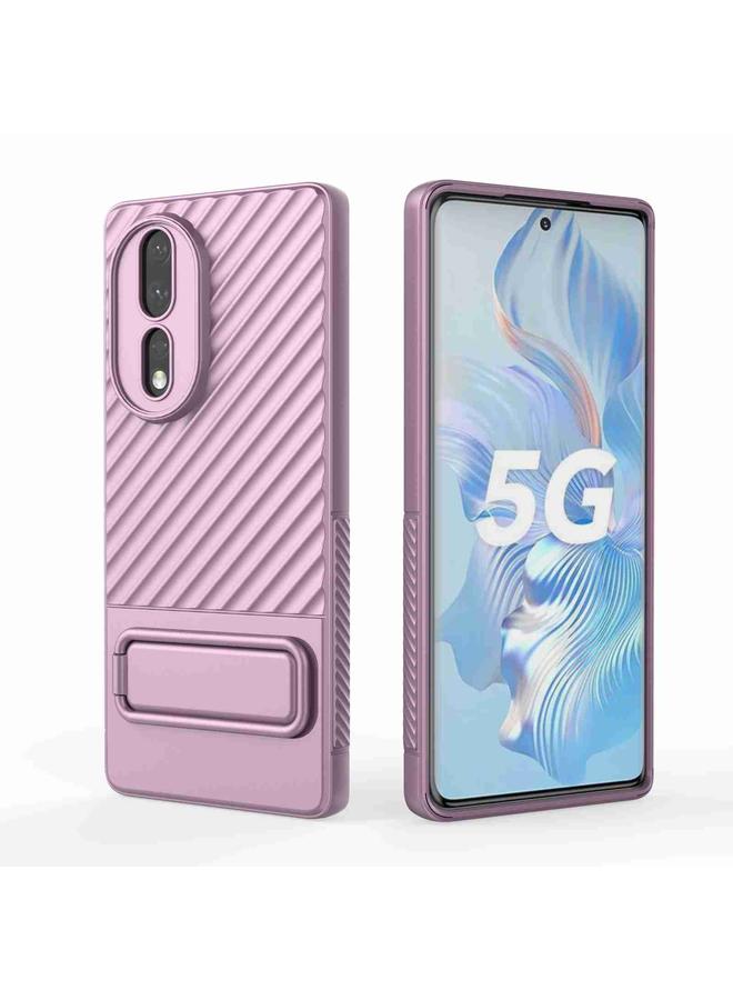 جرين تايجر جراب لهاتف Honor 80 5G مصنوع من مادة TPU ذات ملمس مموج مع غشاء عدسة - Image 2