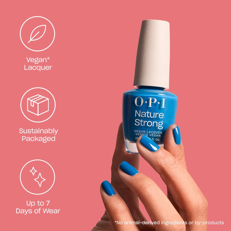 OPI Nature Strong Thistle Make You Bloom | Opaque Bright Purple Shimmer Natural Origin Nail Polish | Plant Based, Vegan, Cruelty Free - Image 3