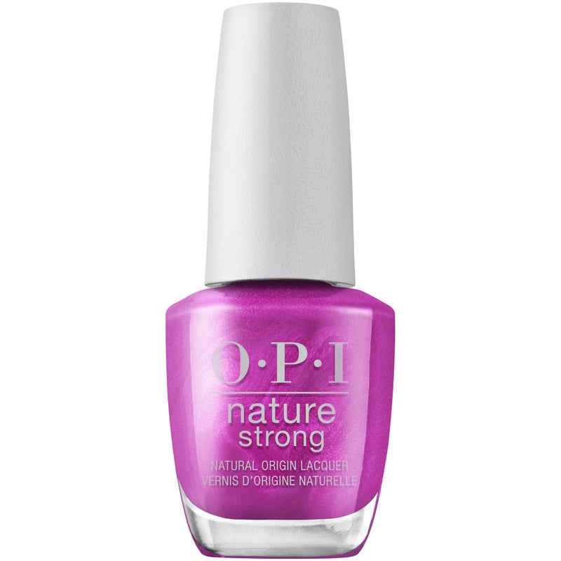 OPI Nature Strong Thistle Make You Bloom | Opaque Bright Purple Shimmer Natural Origin Nail Polish | Plant Based, Vegan, Cruelty Free - Image 1