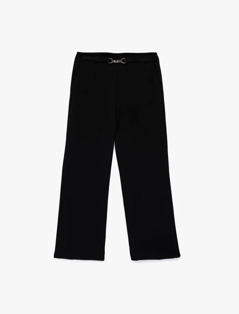 كوتون Crepe Straight Leg Pants