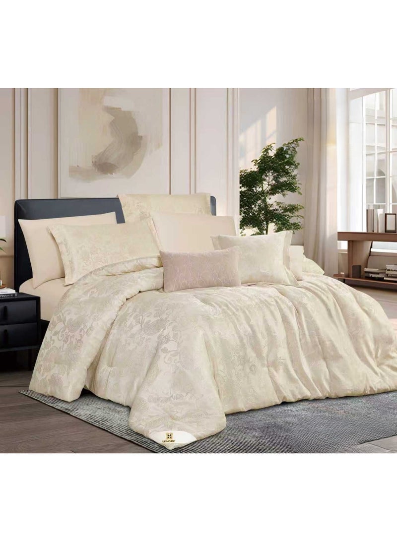Horse Luxury Jacquard Double Bed Duvet Set - Image 1