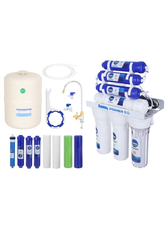 TANK Power 7 Stage RO 7S Plus Water Filter Blue/White - Image 1