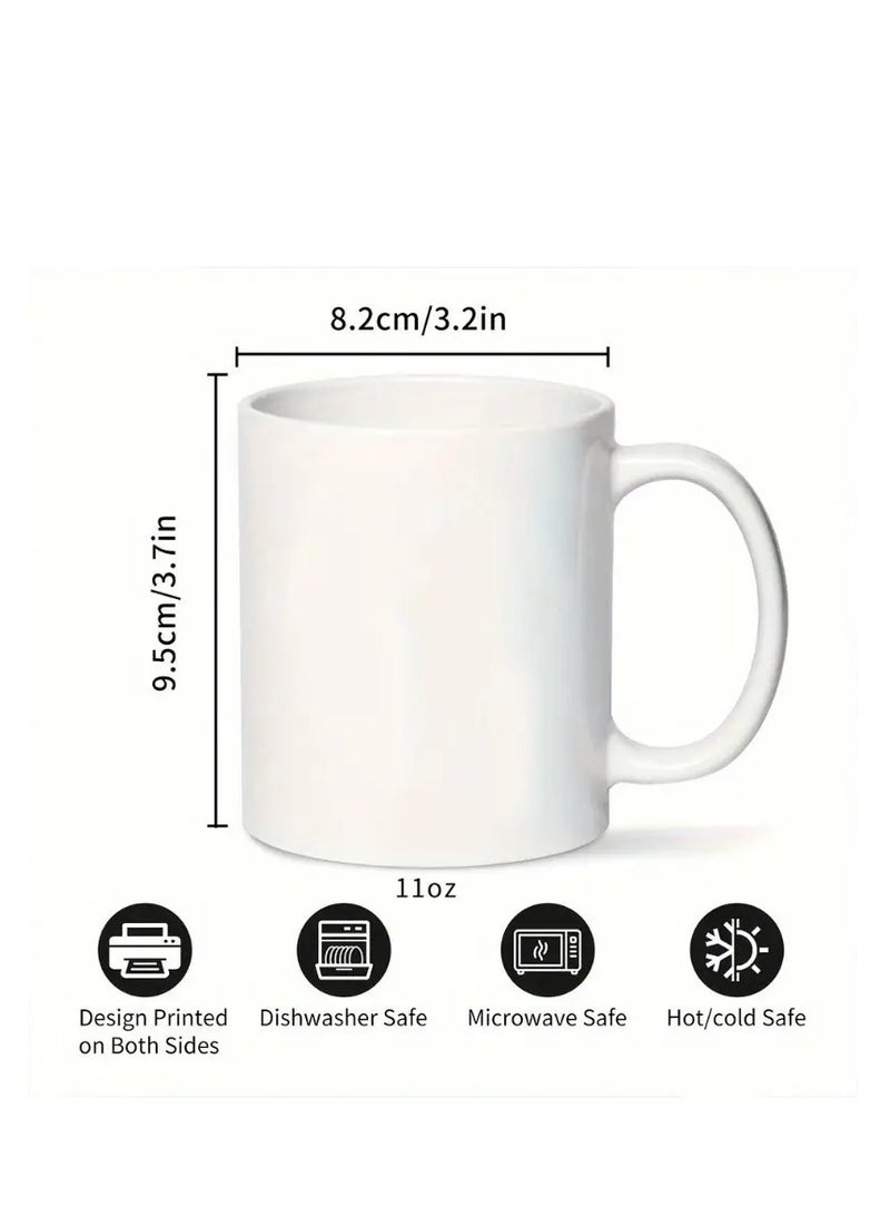 RYN 11oz 'Under Control' Arabic Calligraphy & OK Gesture Ceramic Coffee Mug - Perfect for Office Humor, Ideal Gift for Coffee Enthusiasts and Arabic Speakers WHITE - Image 2