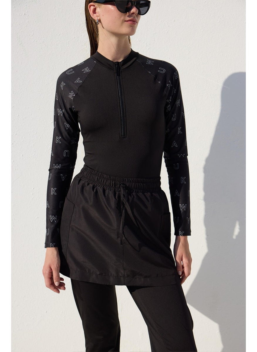 Manuka - Trouser Skirt Swimsuit Black - Image 1