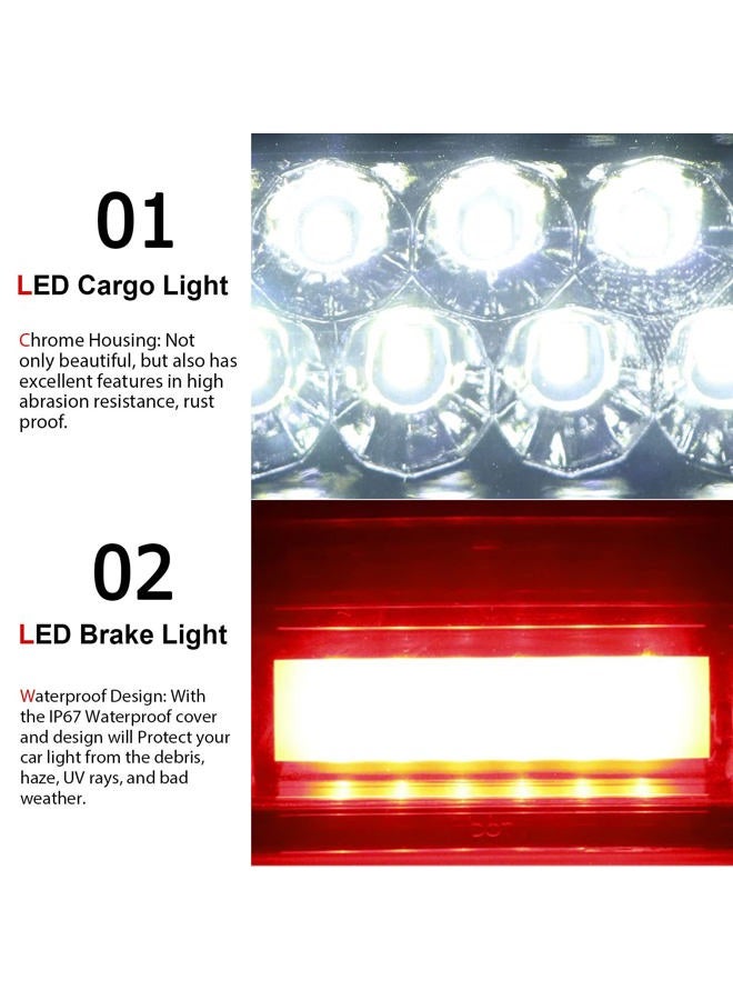 Tresound 3rd Third Brake Cargo Light for 2007-2013 Chevy Silverado GMC Sierra 1500 2500 3500 HD Classic, LED High Mount Stop light (Clear Lens) - Image 3