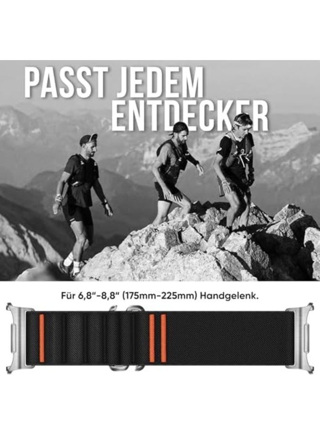 Sports Strap Compatible with Samsung Galaxy Watch Ultra 47 mm (2024), Ultra Adjustable Nylon Loop Watch Strap with S-Hooks for Men and Women - Image 5