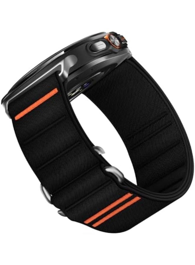 Sports Strap Compatible with Samsung Galaxy Watch Ultra 47 mm (2024), Ultra Adjustable Nylon Loop Watch Strap with S-Hooks for Men and Women - Image 1