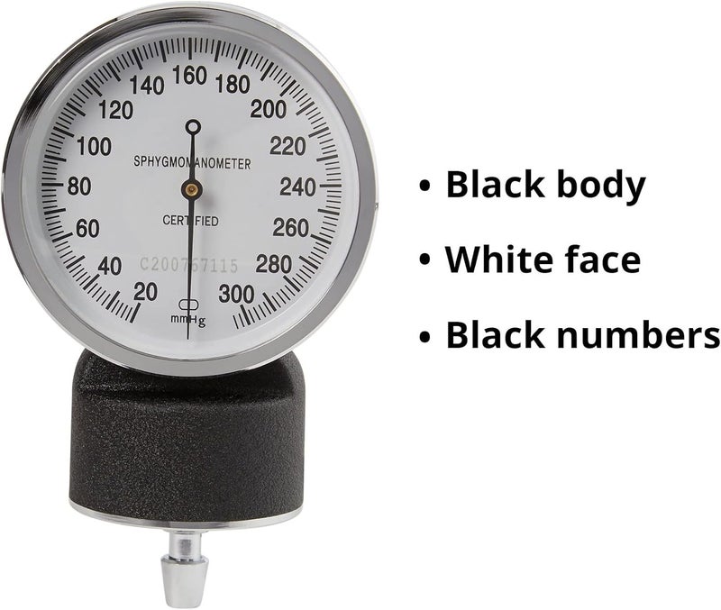 McKesson Blood Pressure Gauge for Standard Aneroid Sphygmomanometers 300mmHg NoPin Stop 1 Count - Image 2