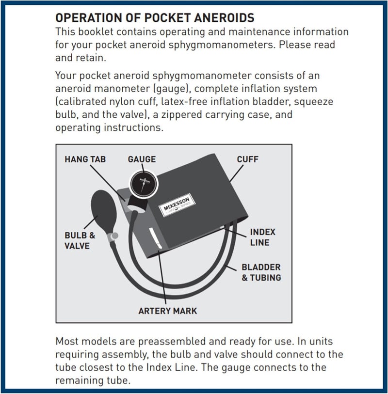McKesson Blood Pressure Gauge for Standard Aneroid Sphygmomanometers 300mmHg NoPin Stop 1 Count - Image 5