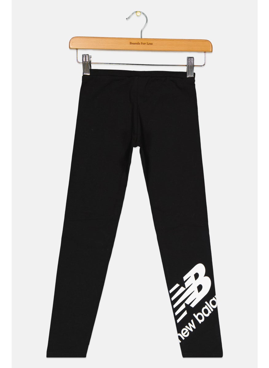 New Balance Kids Girl Sportswear Fit Brand Logo Outdoor Leggings, Black  - Image 1